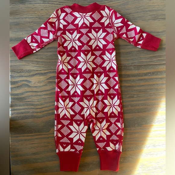 NWT 2 Hanna Andersson Infant Girl's Christmas Red White Falala Zip Sleepers 0-3M - Picture 5 of 6
